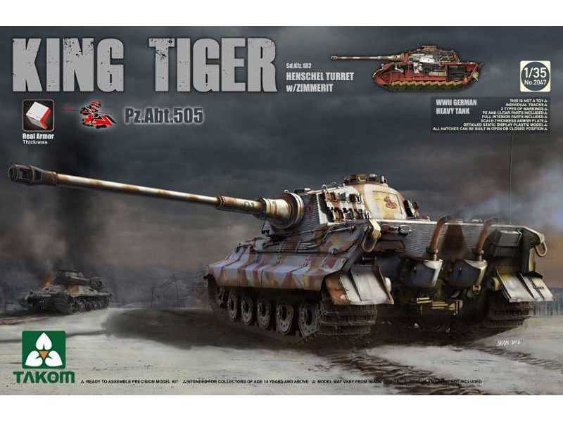 King Tiger Pz.ABT.505 Henschel w/New Track Parts - image 1
