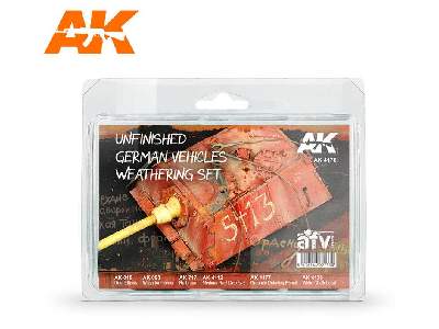 Ak-4176 Unfinished German Vehicles Weathering Set - image 1