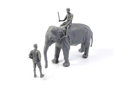 WWii RAF Mechanic In India + Elephant With Mahout - image 1