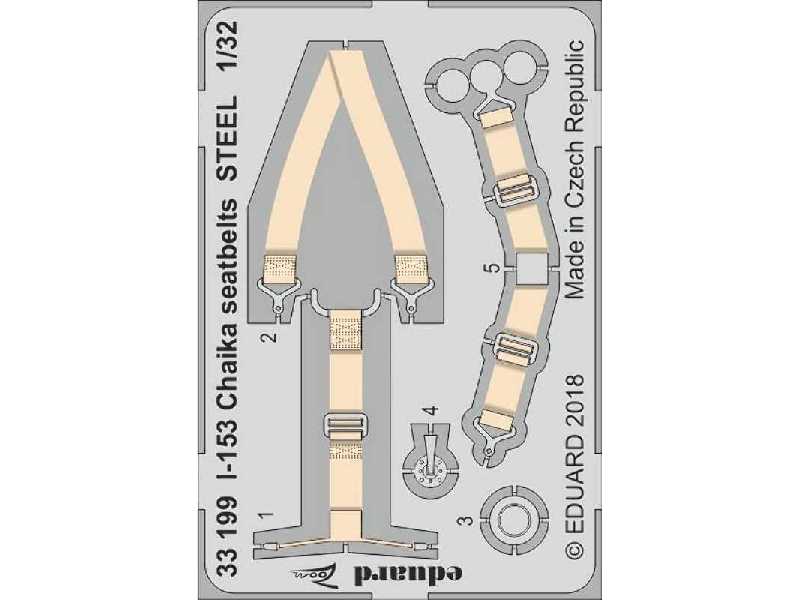 I-153 Chaika seatbelts STEEL 1/32 - image 1