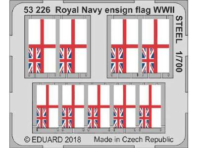 Royal Navy ensign flag WWII  STEEL 1/700 - image 1