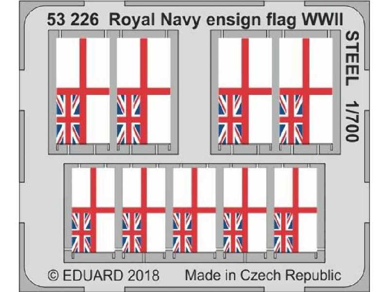 Royal Navy ensign flag WWII  STEEL 1/700 - image 1