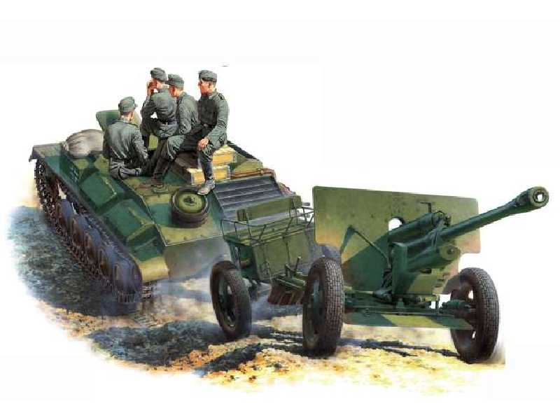 German Artillery Tractor T-70(r) and 7,62cm FK 288(r) w/Crew - image 1