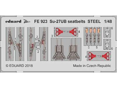 Su-27UB seatbelts STEEL 1/48 - Hobby Boss - image 1