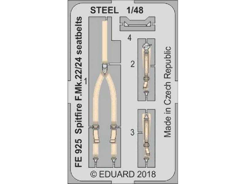 Spitfire F. Mk.22/24 seatbelts STEEL 1/48 - Airfix - image 1