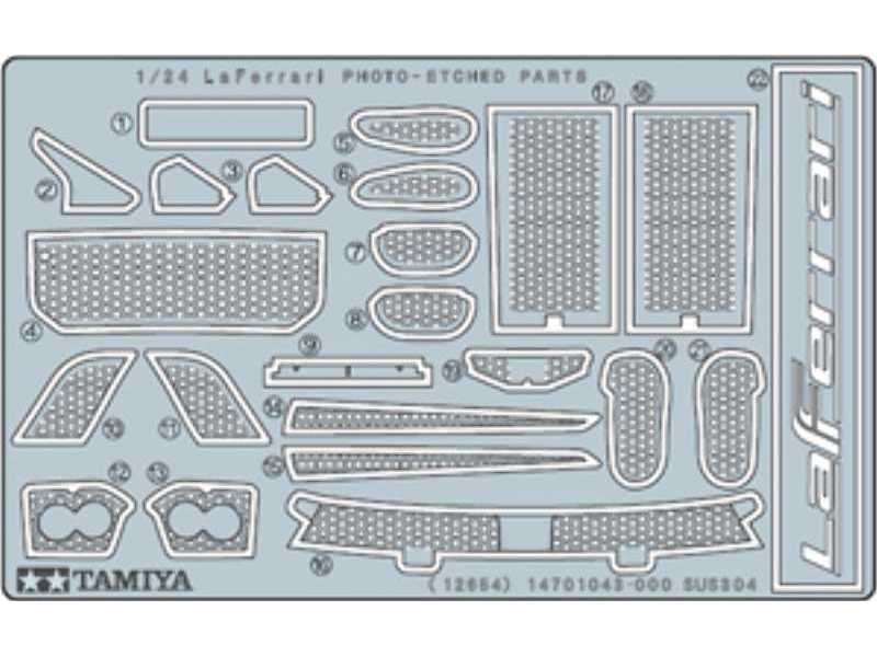 Tamiya 12654 LaFerrari Photo Etched Parts 1/24 Scale 