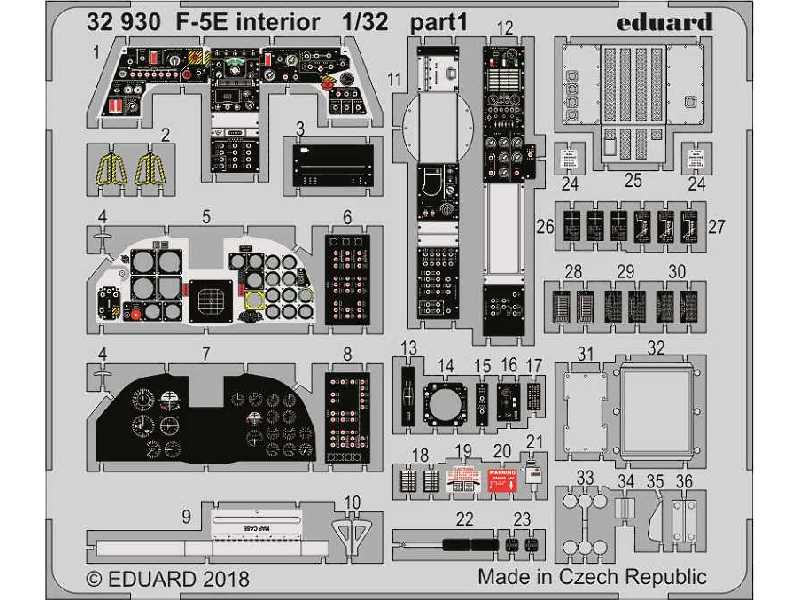 F-5E interior 1/32 - Kitty Hawk - image 1