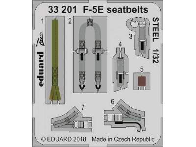 F-5E seatbelts STEEL 1/32 - Kitty Hawk - image 1