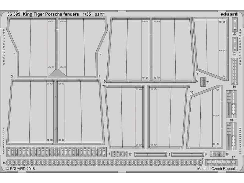 King Tiger Porsche fenders 1/35 - Meng - image 1