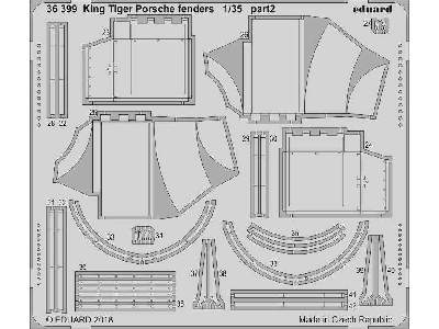 King Tiger Porsche fenders 1/35 - Meng - image 2