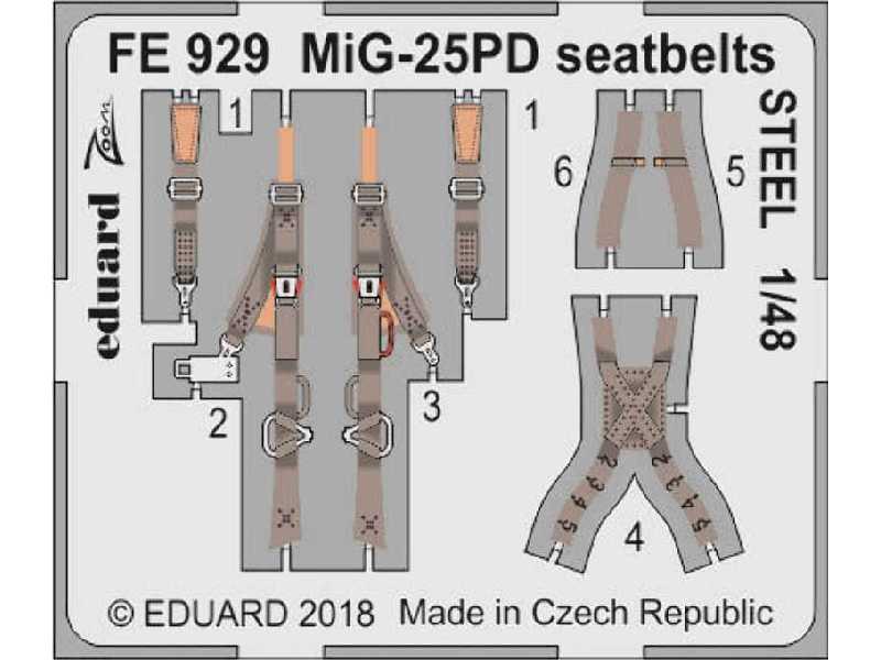 MiG-25PD seatbelts STEEL 1/48 - image 1