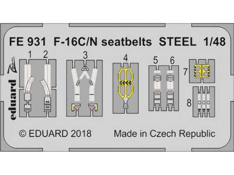 F-16C/ N seatbelts STEEL 1/48 - image 1