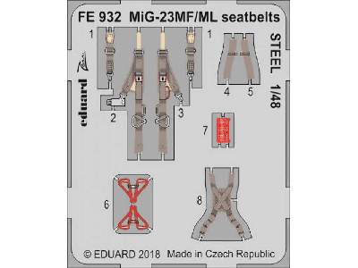 MiG-23MF/ ML seatbelts STEEL 1/48 - image 1