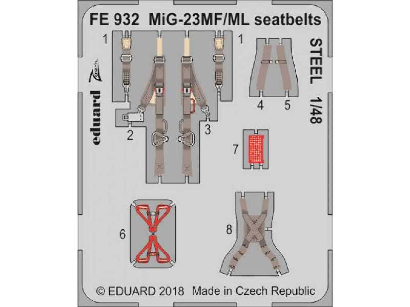 MiG-23MF/ ML seatbelts STEEL 1/48 - image 1