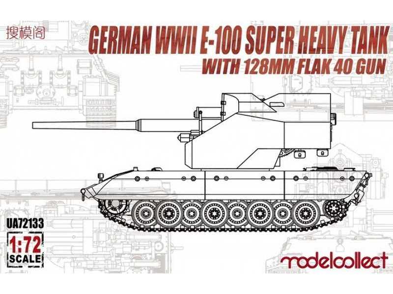 German WWii E-100 Super Heavy Tank With 128mm Flak 40 Gun - image 1