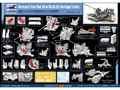 German Anti-aircrat 37mm gun Flak36 w/Sd.Anh.52 Carriage trailer - image 2