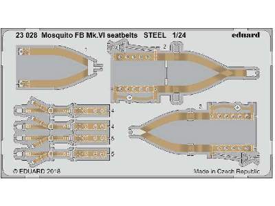 Mosquito FB Mk. VI seatbelts STEEL 1/24 - image 1