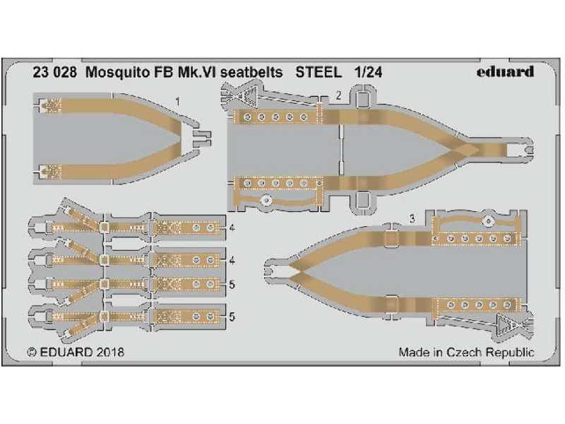Mosquito FB Mk. VI seatbelts STEEL 1/24 - image 1