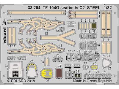 TF-104G seatbelts C2 STEEL 1/32 - image 1