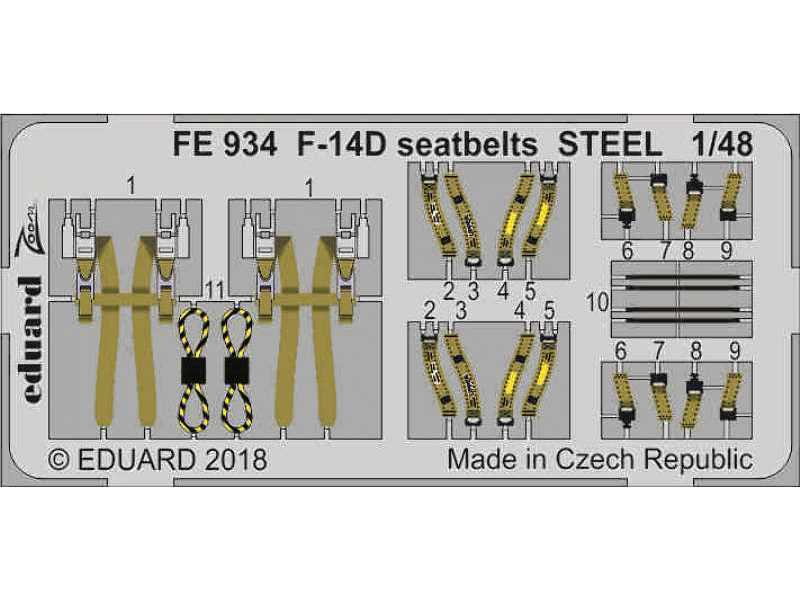 F-14D seatbelts STEEL 1/48 - image 1