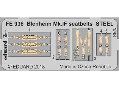 Blenheim Mk. IF seatbelts STEEL 1/48 - Airfix - image 1