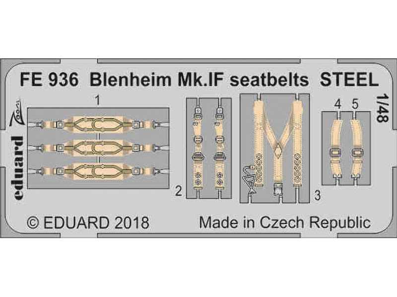 Blenheim Mk. IF seatbelts STEEL 1/48 - Airfix - image 1