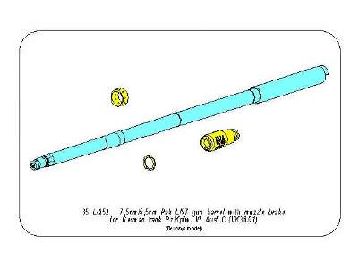 7,5cm/5,5cm Pak 41 L/57 gun barrel with muzzle brake for Germa - image 10
