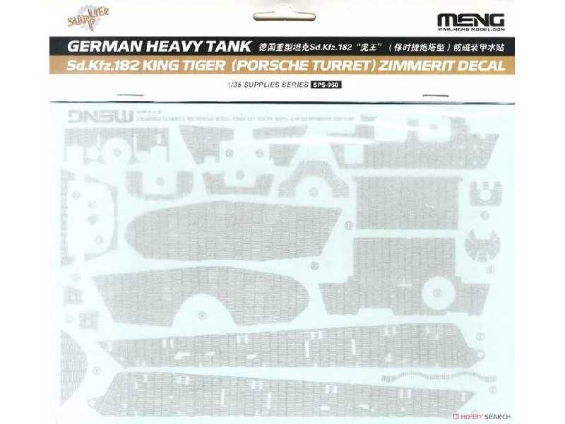 German Heavy Tank Sd.Kfz.182 King Tiger (Porsche Turret) Zimmeri - image 1