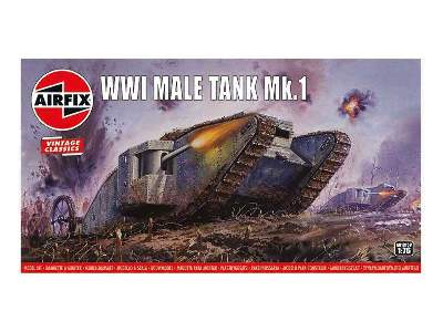 Airfix Vintage Classics - WWI Male Tank Mk.I - image 1