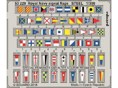Royal Navy signal flags STEEL 1/350 - image 1