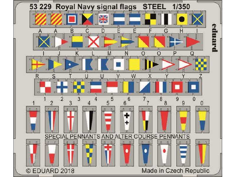 Royal Navy signal flags STEEL 1/350 - image 1