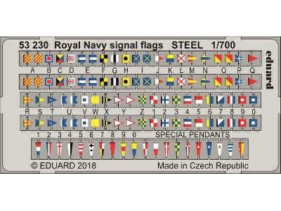 Royal Navy signal flags STEEL 1/700 - image 1