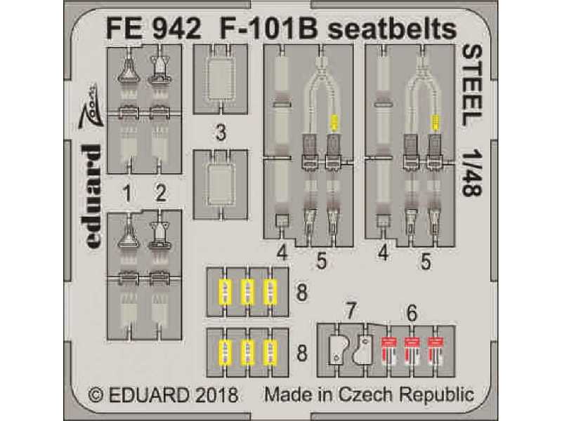 F-101B seatbelts STEEL 1/48 - Kitty Hawk - image 1