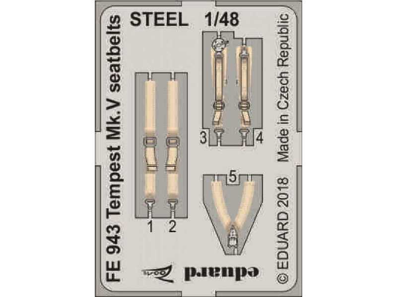 Tempest Mk. V seatbelts STEEL 1/48 - image 1