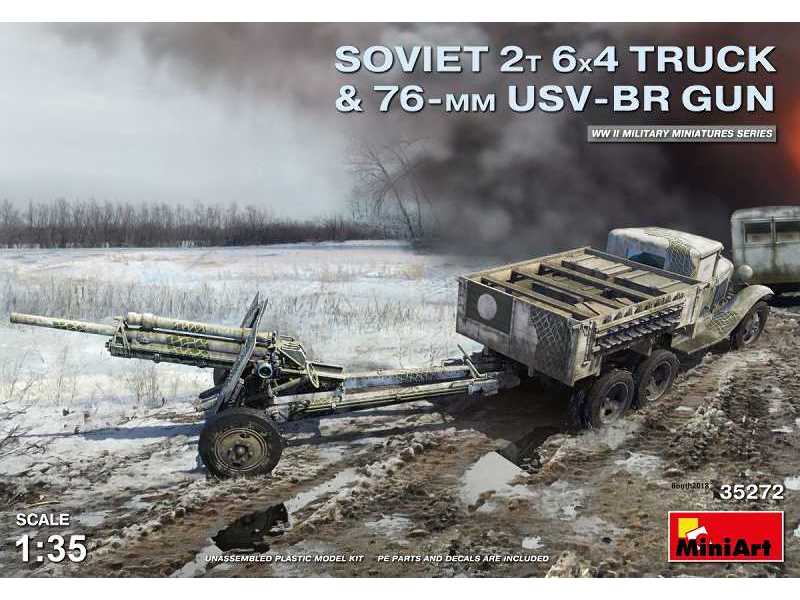 Soviet 2t 6x4 Truck &#038; 76-mm USV-BR Gun - image 1