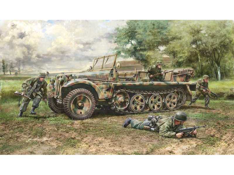 Sd.Kfz. 10 Demag D7 with German Paratroops - image 1