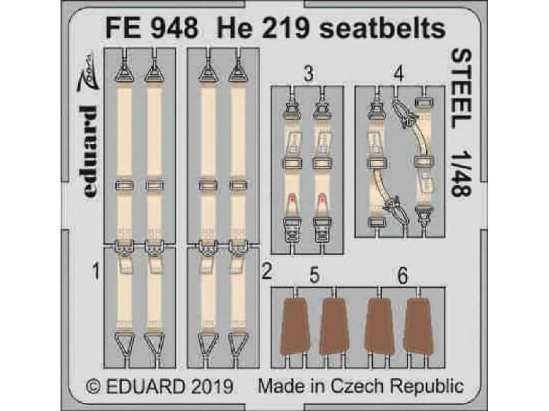 He 219 seatbelts STEEL 1/48 - image 1