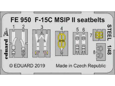 F-15C MSIP II seatbelts STEEL 1/48 - image 1