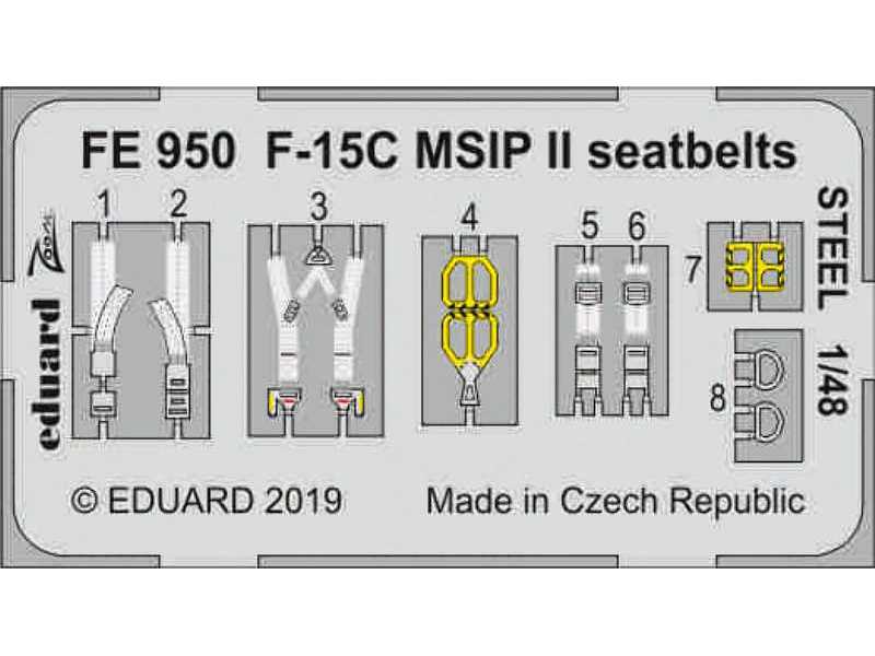 F-15C MSIP II seatbelts STEEL 1/48 - image 1