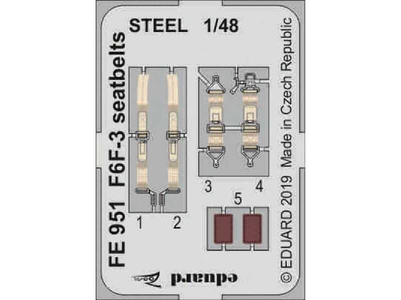 F6F-3 seatbelts STEEL 1/48 - image 1