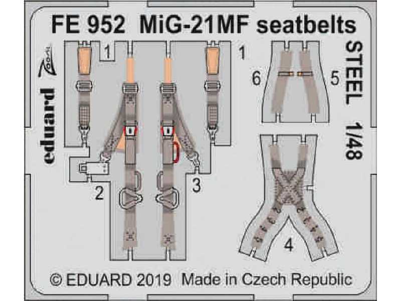 MiG-21MF seatbelts STEEL 1/48 - image 1