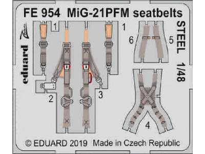 MiG-21PFM seatbelts STEEL 1/48 - image 1