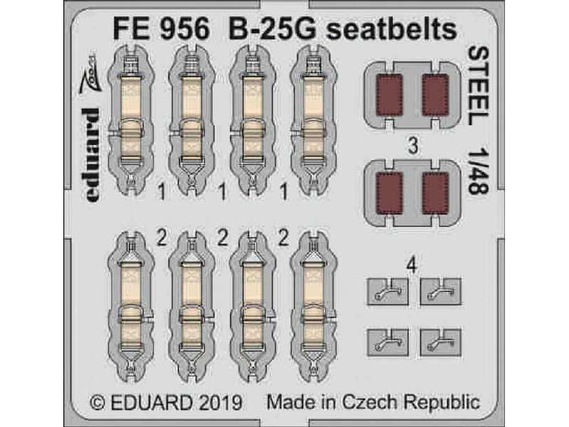 B-25G seatbelts STEEL 1/48 - image 1