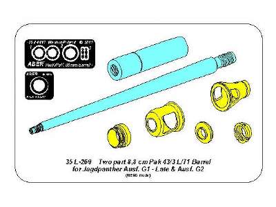 8,8cm Two part Pak 43/3 L/71 barrel for Jagdpanther Ausf G1 late - image 12