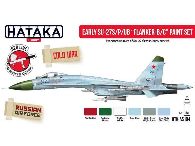 Early Su-27s/P/Ub Flanker B/C Paint Set - image 1