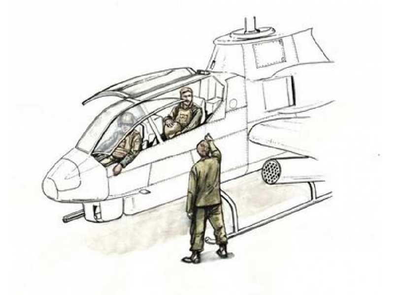 Ah-1 Sitting Pilots & Ground Crew - image 1 Ah-1 Sitting Pilots & Ground Crew - image 1
