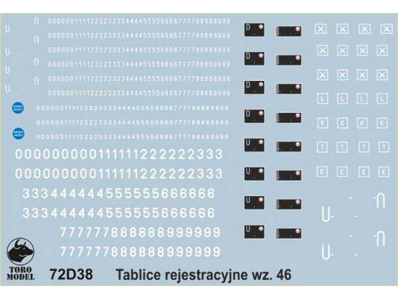 Polish Army vehicles registration numbers 1946 pattern & stencil - image 1