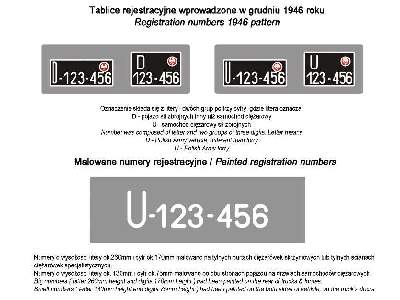 Polish Army vehicles registration numbers 1946 pattern & stencil - image 2