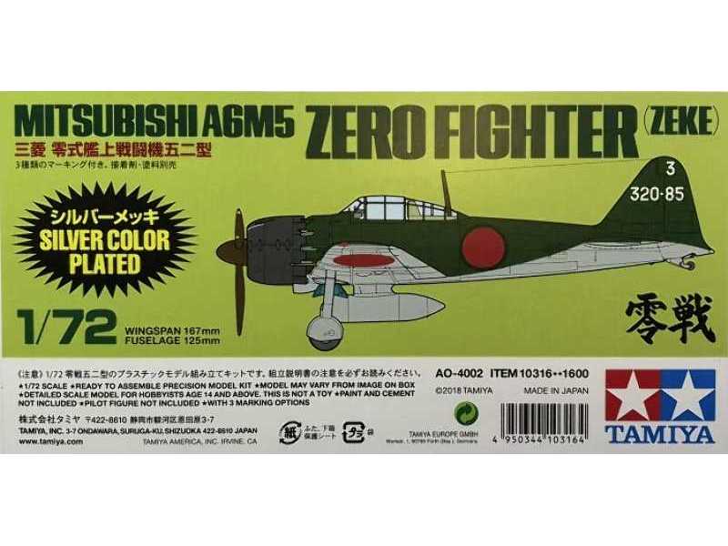 Mitsubishi A6m5 Zero Fighter (Zeke) Silver Plated - image 1