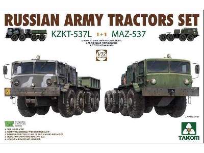 Russian Army Tractors Set KZKT-537L 1+1 MAZ-537 - image 1